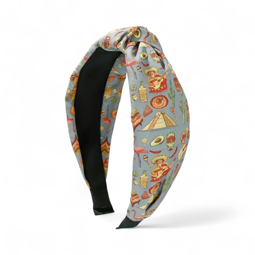 💖 3/$30  💖 Grayish Blue  Hispanic Cultural Print Headband